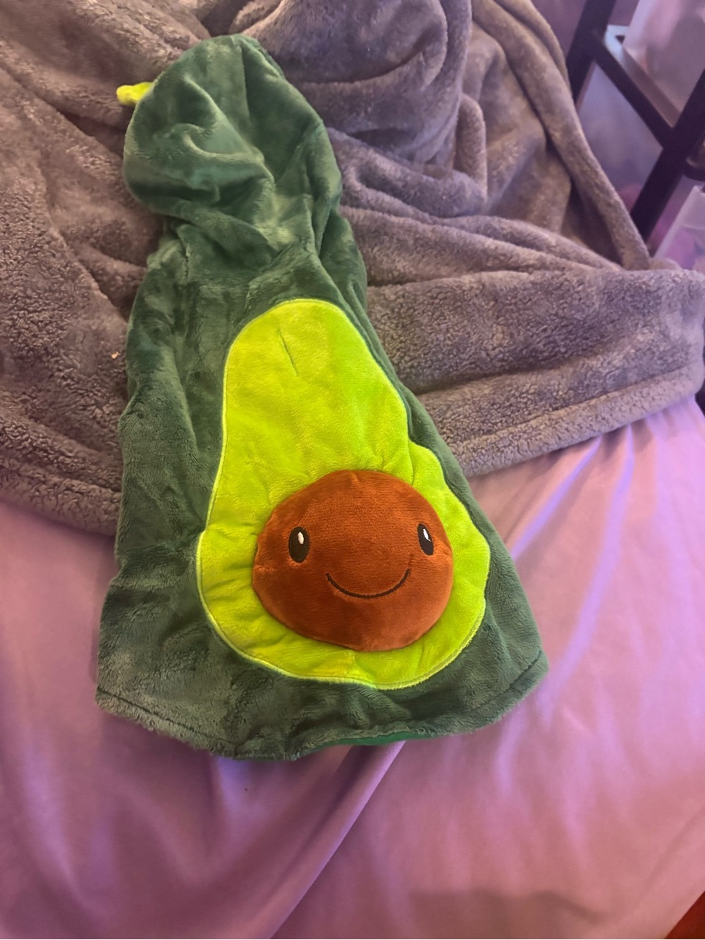 Pet Avocado Hooded Costume - Green Plush